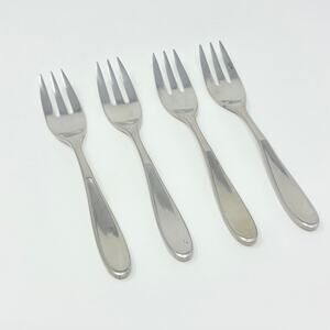Set of 4 Salad Forks Stanley Roberts CANEEL BAY Crown Stainless Flatware Korea